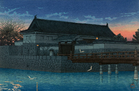 川瀬巴水、東京二十景 平河門の高画質版の画像へのリンク