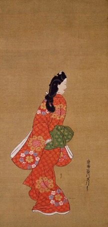 菱川師宣、見返り美人図の高画質版の画像へのリンク