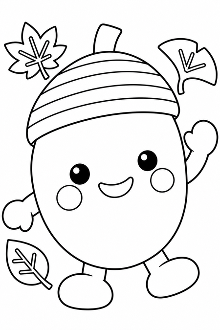 どんぐり坊やの塗り絵