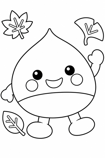 クリ坊主の塗り絵