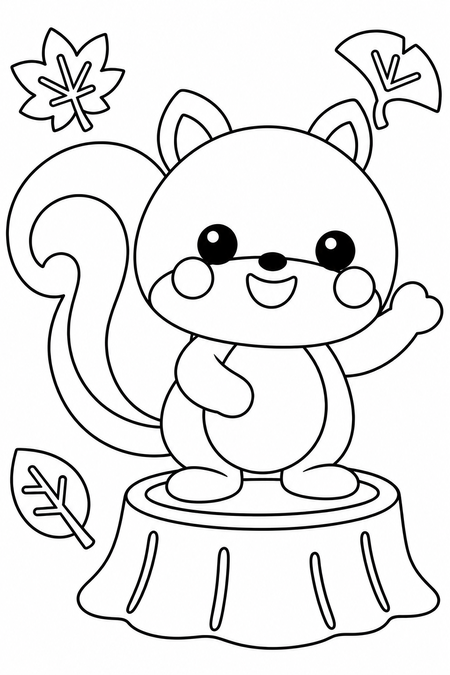 リス太郎の塗り絵