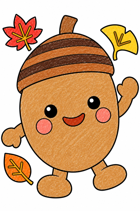 どんぐり坊やの塗り見本1