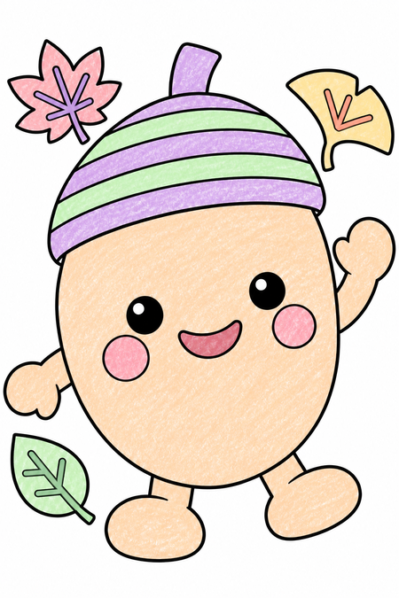 どんぐり坊やの塗り見本2