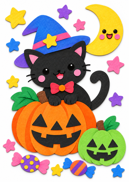 ハロウィンの壁面飾りパターン1