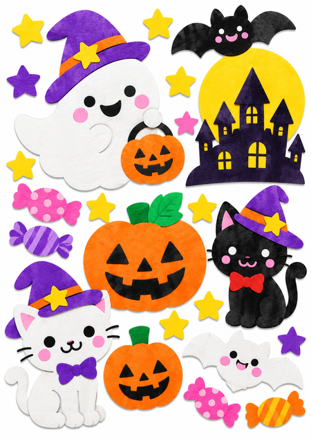 ハロウィンの壁面飾りパターン1